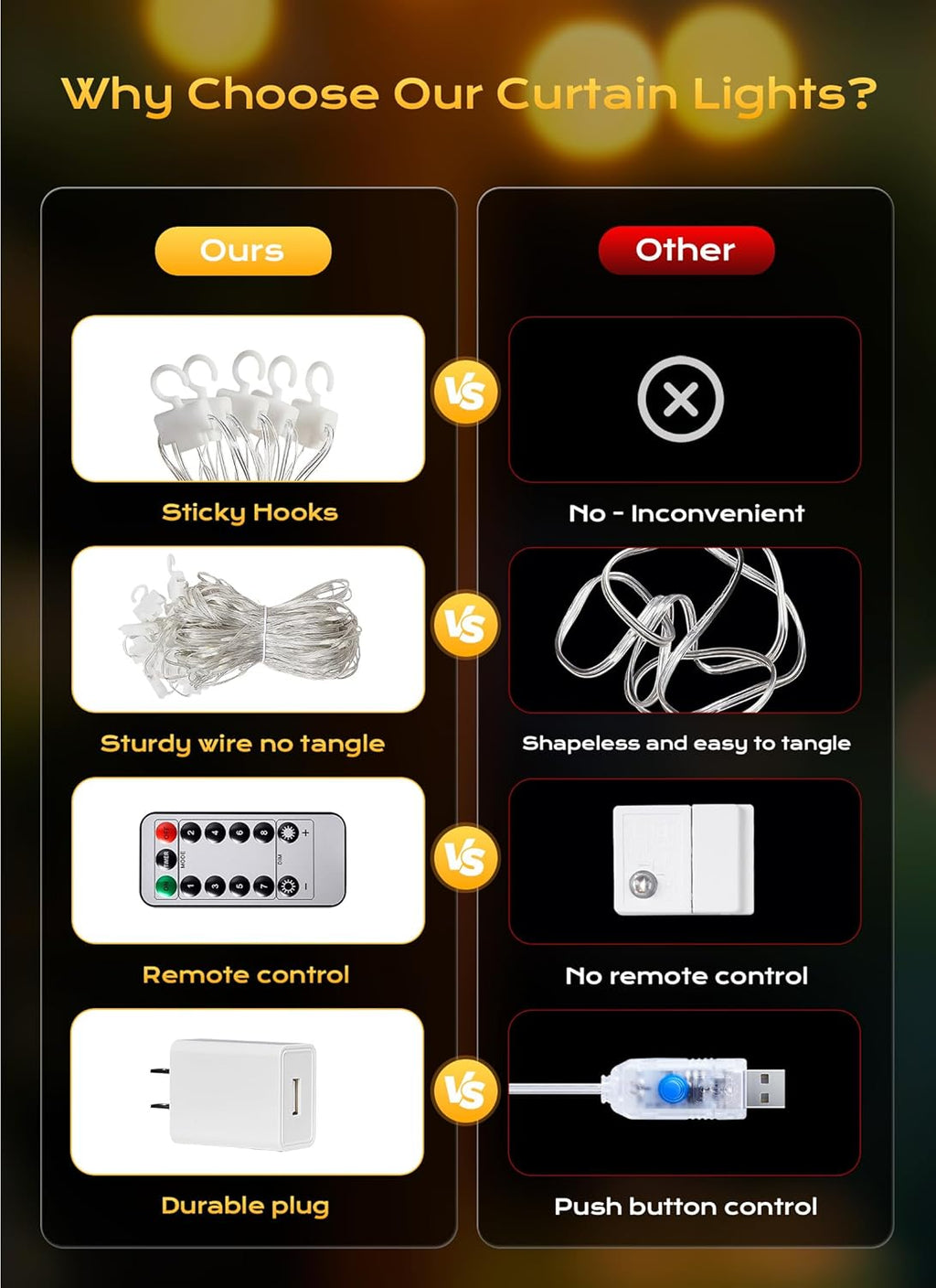 300 LED Curtain Lights, 9.8 FT Plug in Fairy Lights for Bedroom, 8 Lighting Modes, Christmas Hanging Lights for Window Backdrop Wall Wedding Party Birthday Christmas Decoration, Warm White